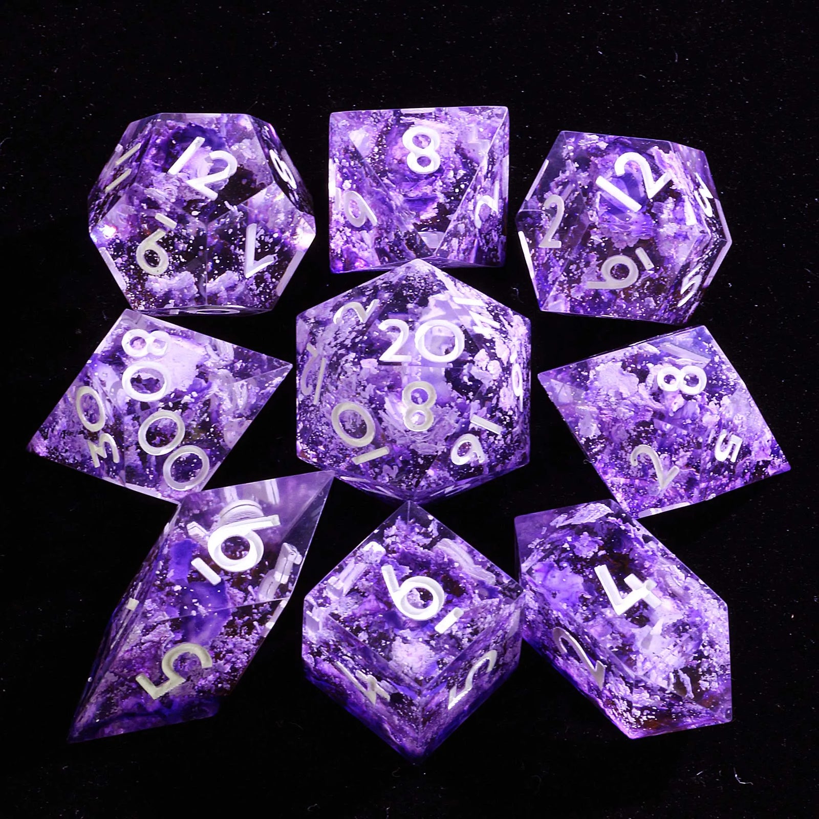 Purple Mineral-Style D6 Dice Set