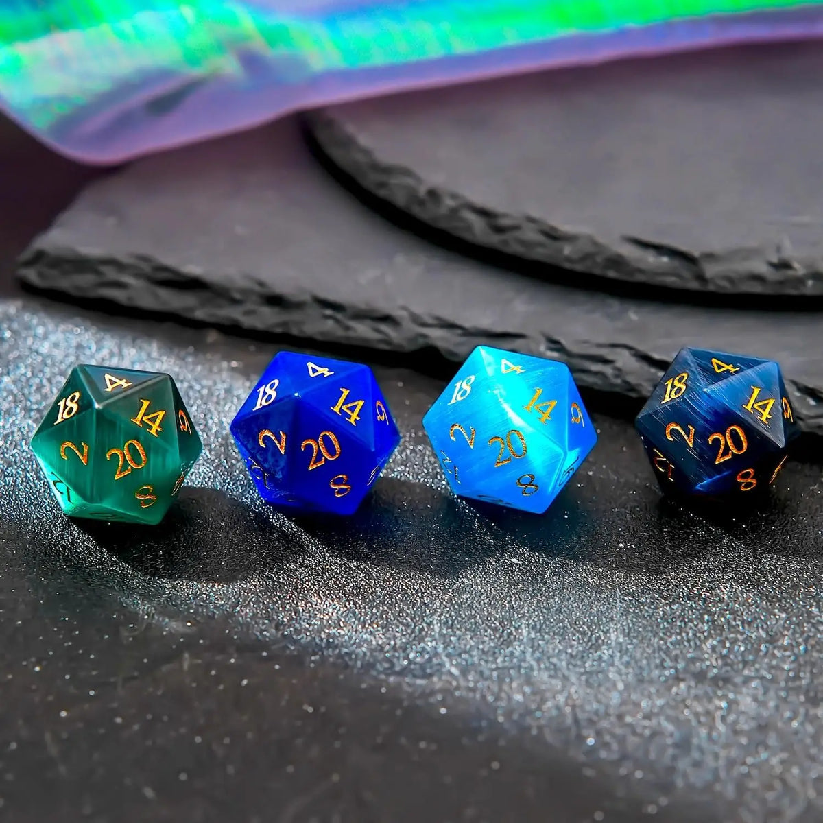 Green Cat's Eye Gem Die – 4 Colours to Choose From