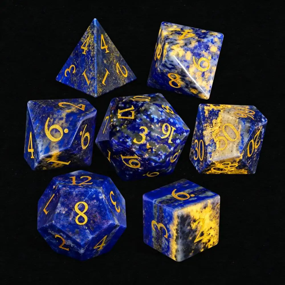 Lapis Lazuli RPG Dice Set - Design 2
