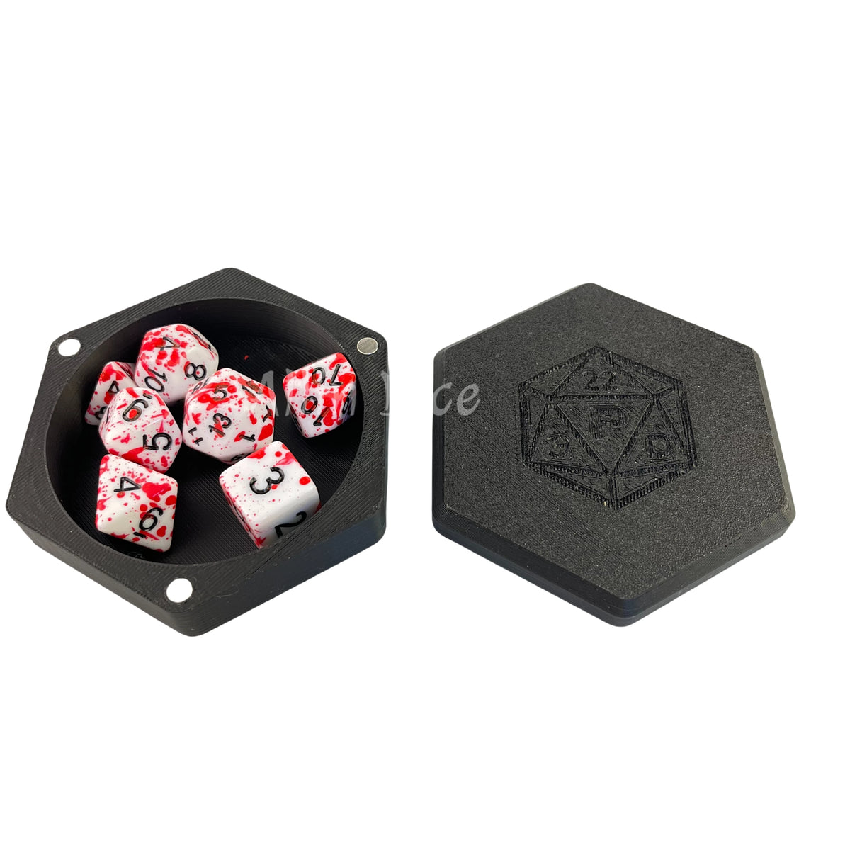 Acrylic Dice Storage Box - Matte Black – 17 Colours to Choose From