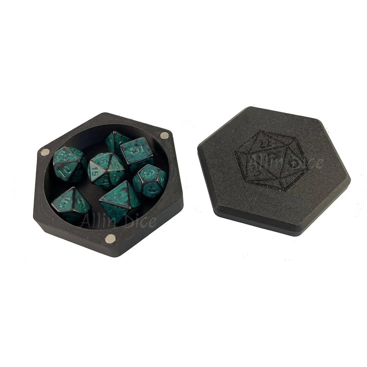 Acrylic Dice Storage Box - Matte Black – 17 Colours to Choose From