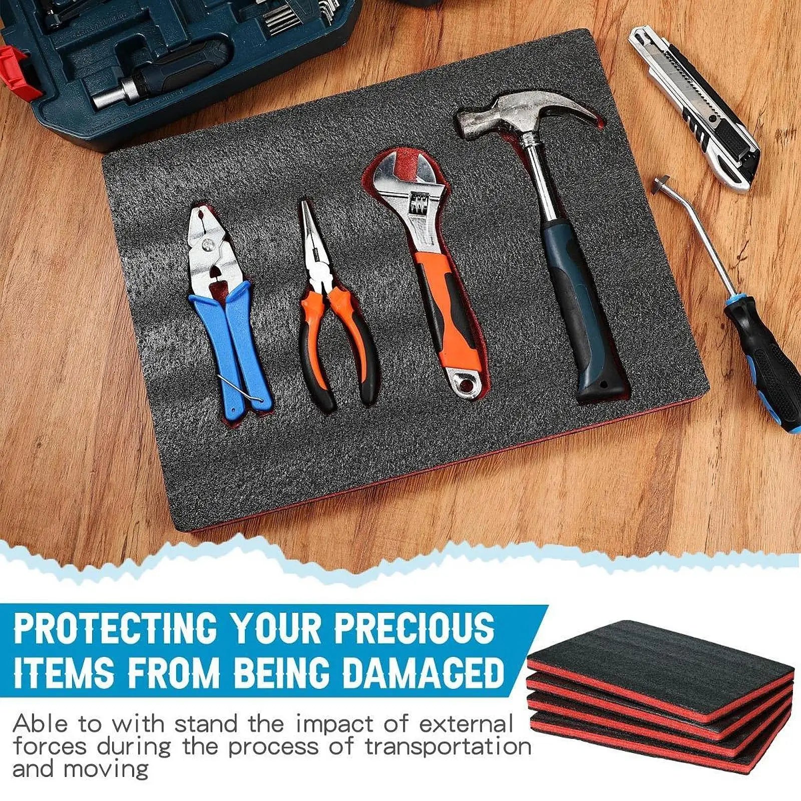 Cut-to-Fit Foam Box Insert - 4 Pack