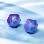 Gradual Purple Single D20 Dice 22mm 20 Sided D&D Dice for Dungeons and Dragons DND Dice with Resin Sharp EdgeHandmade Polyhedral