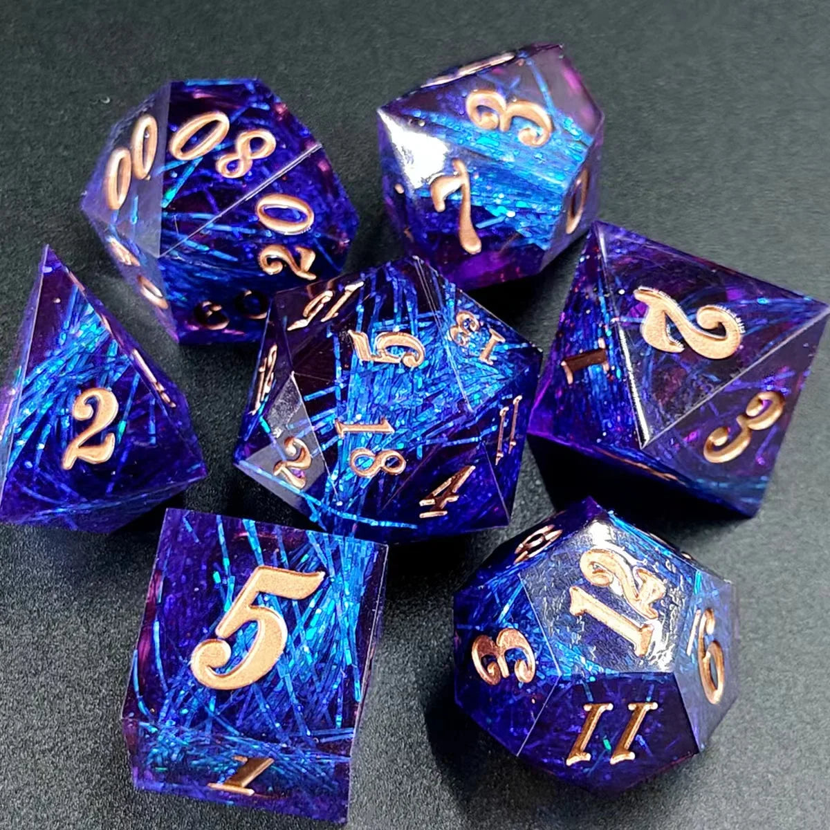 Sharp Edge Resin Polyhedral RPG Dice Set - Design 10
