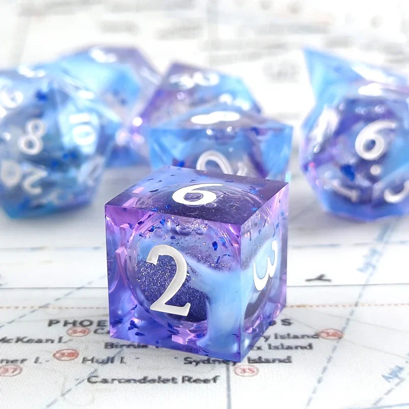 Liquid Core Resin D6 Dice Set - Design 2
