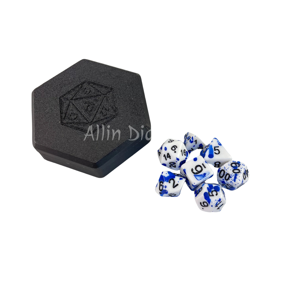 Acrylic Dice Storage Box - Matte Black – 17 Colours to Choose From
