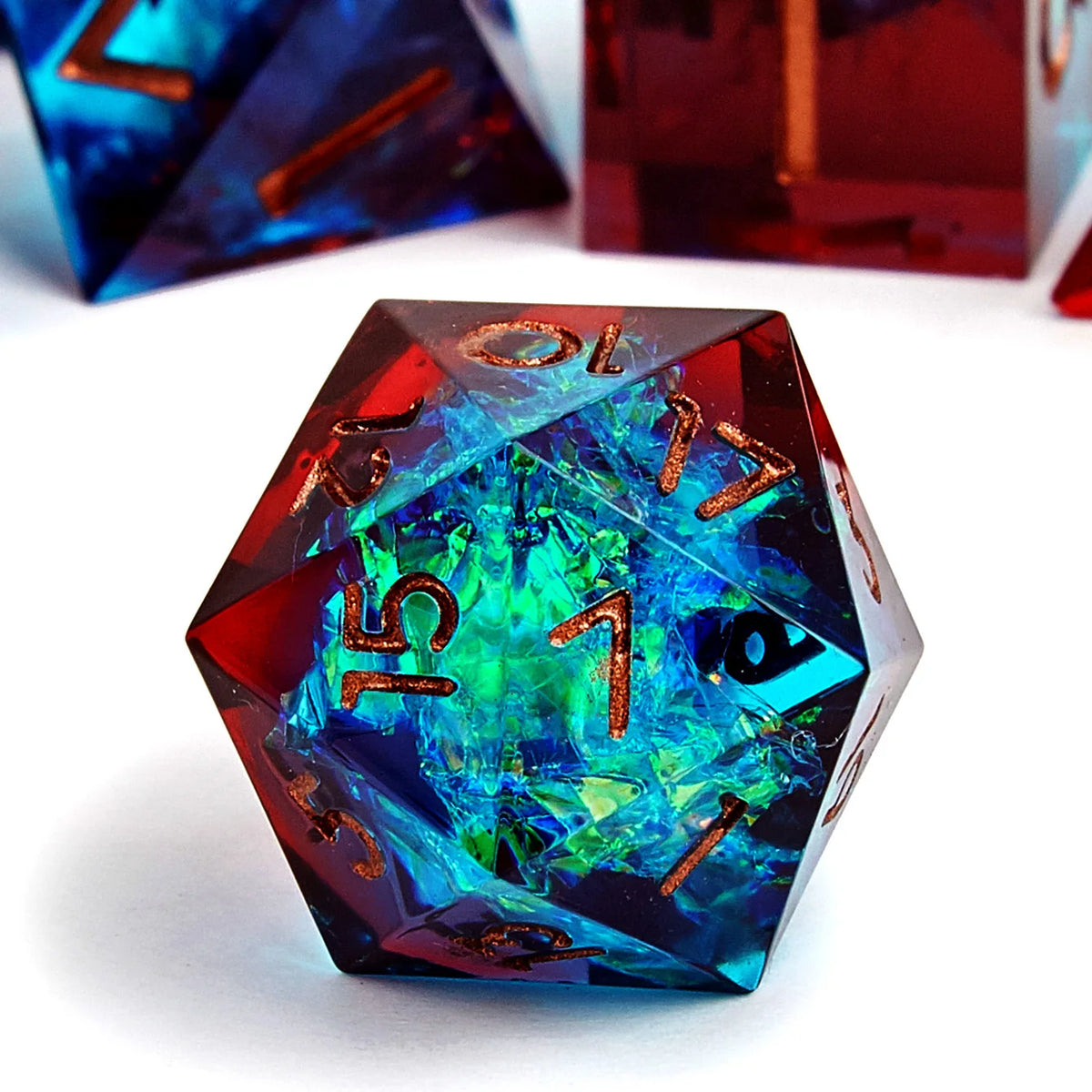 Sharp Edge Resin Polyhedral RPG Dice Set - Design 7