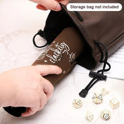 Funny Cat Dice Rolling Tray with Folding Stand - "CLICKETY CLATTERY I ROLL ATTEMPT" Design, PVC Leather Portable RPG Desktop Gam