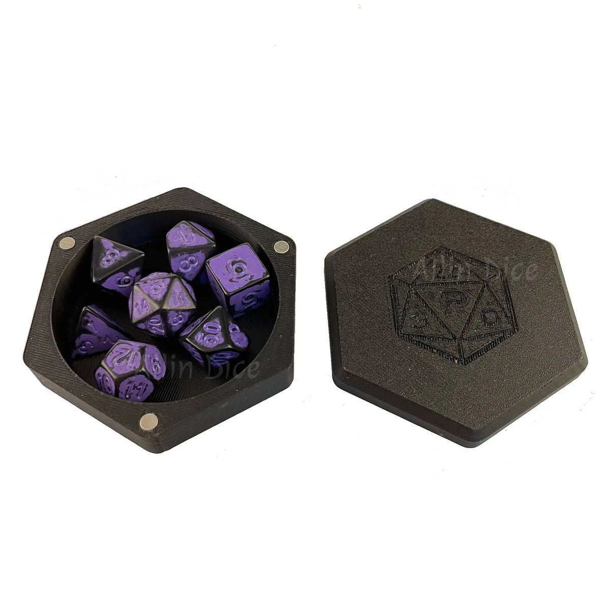 Acrylic Dice Storage Box - Matte Black – 17 Colours to Choose From
