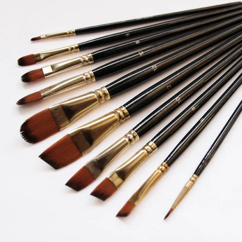 Compact Painting Brushes - 5 Piece Set