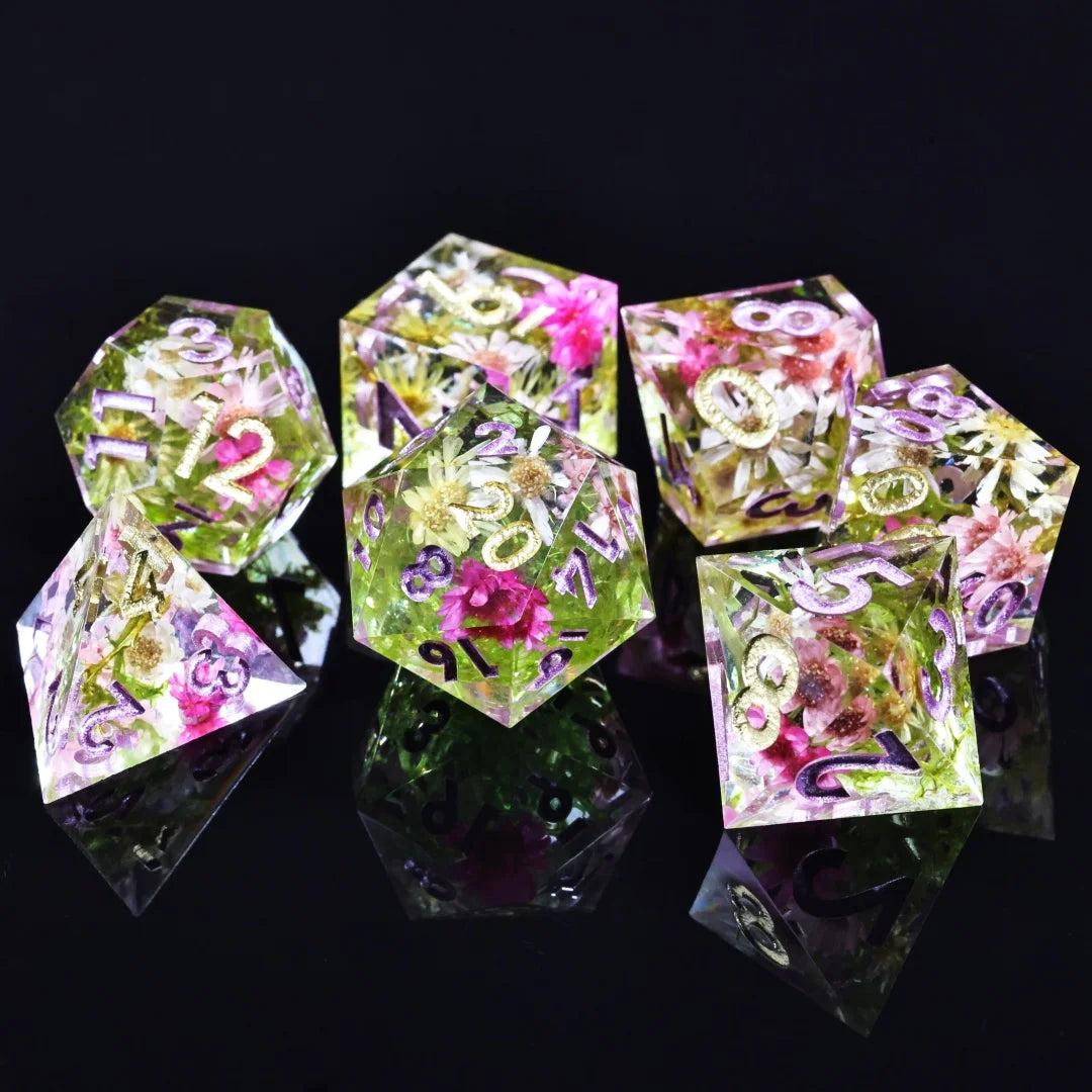 Resin Dice Set - Infinite Bloom – Table-Ready Dice for Every Roll