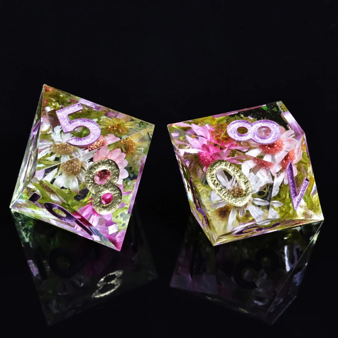 Resin Dice Set - Infinite Bloom – Table-Ready Dice for Every Roll