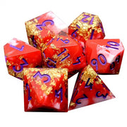 Board Games Polyhedral Edge Acrylic & Resin DND Dice Set with Square and 9-Piece for Role Playing Table Game Gift Rpg Dice-n15