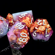Board Games Polyhedral Edge Acrylic & Resin DND Dice Set with Square and 9-Piece for Role Playing Table Game Gift Rpg Dice-n15