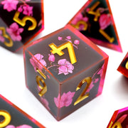 Handmade Polyhedral Sharp Edge Dice for Role Playing Table Game Board Games Resin DND Dice Set Gift RPG Dice-L8