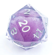 Custom 55MM High Quality D20 Dice and RPG Liquid Core Resin Dice Sharp Quicksand Dice