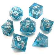 Santa's Liquid Core Sharp Edge Resin Dice Set RPG Dungeons & Dragons Board Game Board Game Accessories