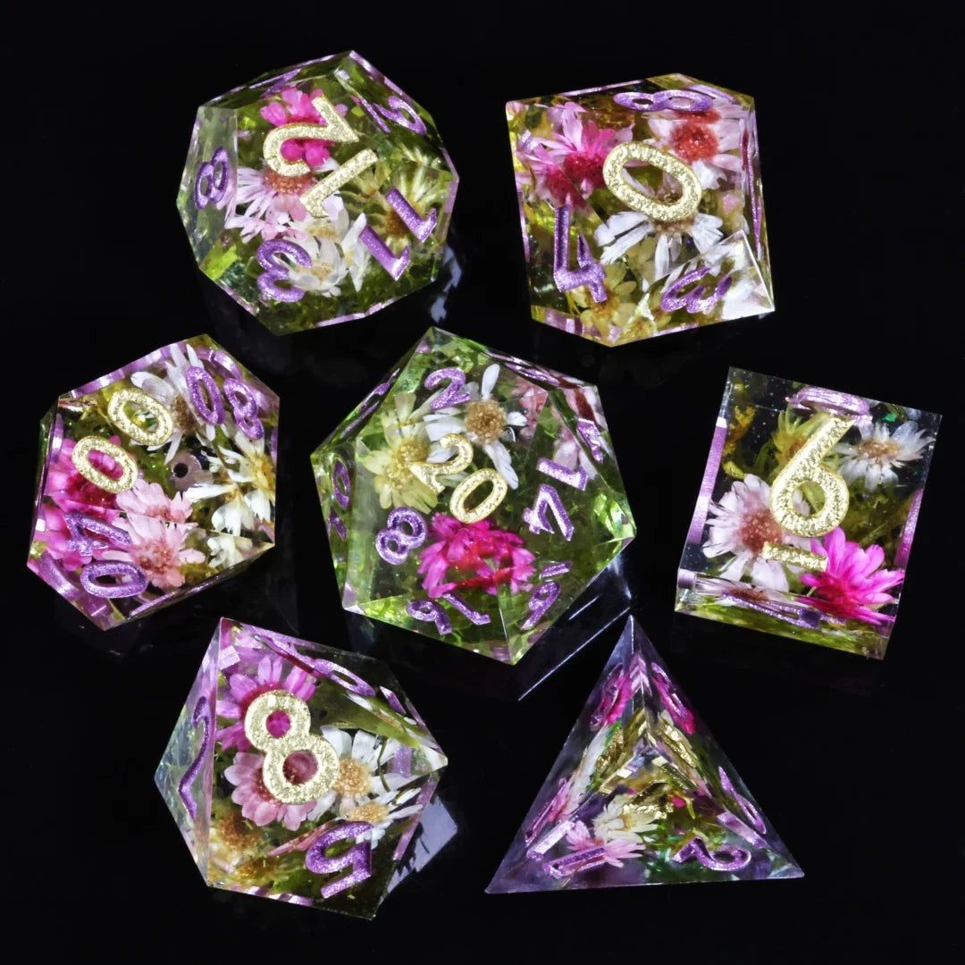 Resin Dice Set - Infinite Bloom – Table-Ready Dice for Every Roll