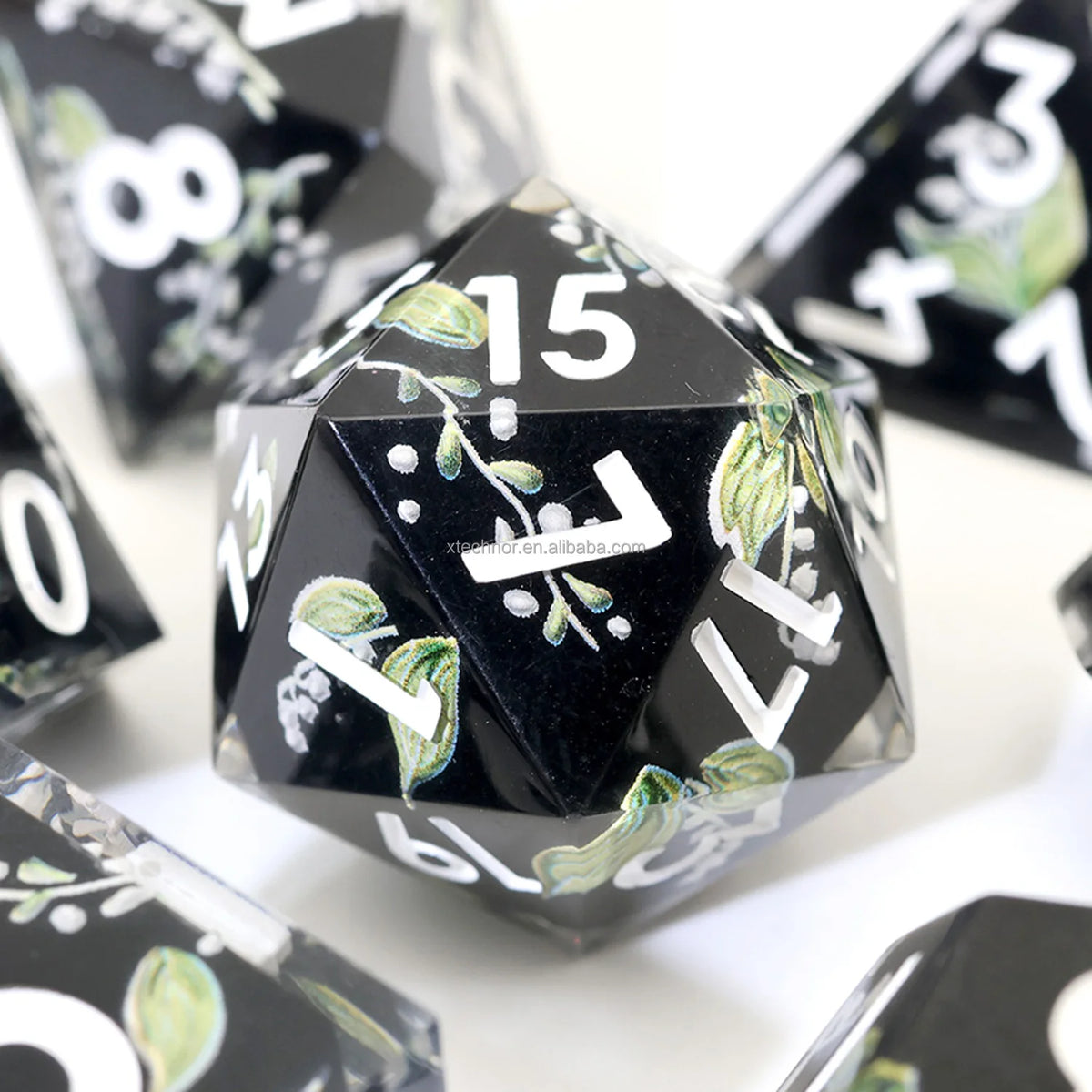 Sharp Edge Resin Dice Set - Assorted Designs – 21 Colours to Choose From