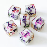 MINI PLANET Wholesale Custom Resin DND D6 Dice with Sharp Edges for TRPG COC, Dungeons & Dragons Board Games, 16mm 6-sided Dice