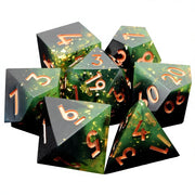 Board Games Polyhedral Edge Acrylic & Resin DND Dice Set with Square and 9-Piece for Role Playing Table Game Gift Rpg Dice-n15
