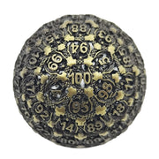 100 Side Hollow D100 Polyhedral Metal Dice Zinc Alloy Polygon Shape for Role-Playing Games  Playing Table Dice
