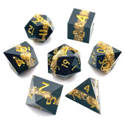 New Design Polyhedral Skull Resin Dice 7 Pieces sharp Edge Dice Manufacturers Direct Sales