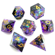 New Design Polyhedral Skull Resin Dice 7 Pieces sharp Edge Dice Manufacturers Direct Sales