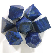 Wholesale 7pcs Lapis Lazuli Polyhedral Dice Gem Inspired Board & Card Games Playing Dice 16-24mm Nian Brand Velvet Bag Packaging