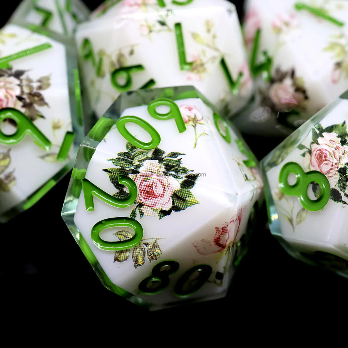 Sharp Edge Resin Dice Set - Assorted Designs – 21 Colours to Choose From