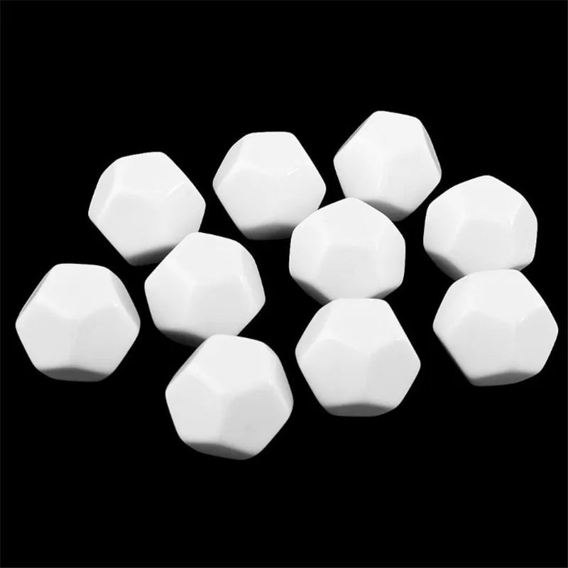 White Resin Polyhedral RPG Dice Set - 20 Piece