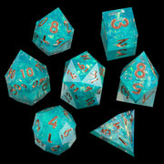 MINI PLANET 7pcs DND Dice Set for TRPG Board Game Wholesale Custom Resin Dice Handmade Polyhedral Dice with Sharp Edges D4-D20