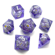 Santa's Liquid Core Sharp Edge Resin Dice Set RPG Dungeons & Dragons Board Game Board Game Accessories