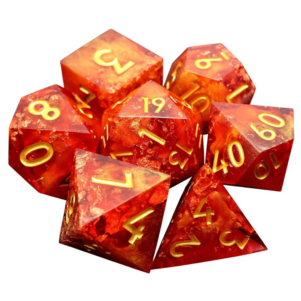 Sharp Edge Resin Dice Set - 9 Piece – 16 Colours to Choose From