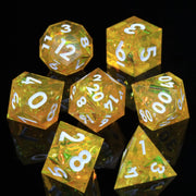 MINI PLANET 7pcs DND Dice Set for TRPG Board Game Wholesale Custom Resin Dice Handmade Polyhedral Dice with Sharp Edges D4-D20