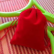 25-1000Pcs/Lot Red Drawstrings Velvet Gift Bags Jewellery Pouches Wedding Christmas Gift Bags Jewelry Packaging Bags