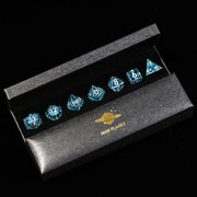 MINI PLANET DND Dice Set Blue Dragon Eye Liquid Core Dice RPG Dungeons&Dragons Wholesale Custom Handmade Polyhedral Resin Dice