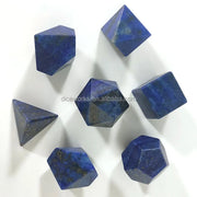 Wholesale 7pcs Lapis Lazuli Polyhedral Dice Gem Inspired Board & Card Games Playing Dice 16-24mm Nian Brand Velvet Bag Packaging