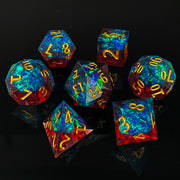 DND RPG Board Game Polyhedral Dice Set Sharp Resin D6 D20 for Dungeon Adventure and Board Games