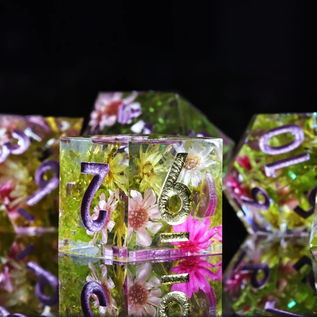 Resin Dice Set - Infinite Bloom – Table-Ready Dice for Every Roll
