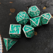 Hot Sale D20 Polyhedral Square Plated Eco-friendly Metal Dice Customizable Skeleton Hand Element Fantasy Sci-Fi New Foreign TRPG