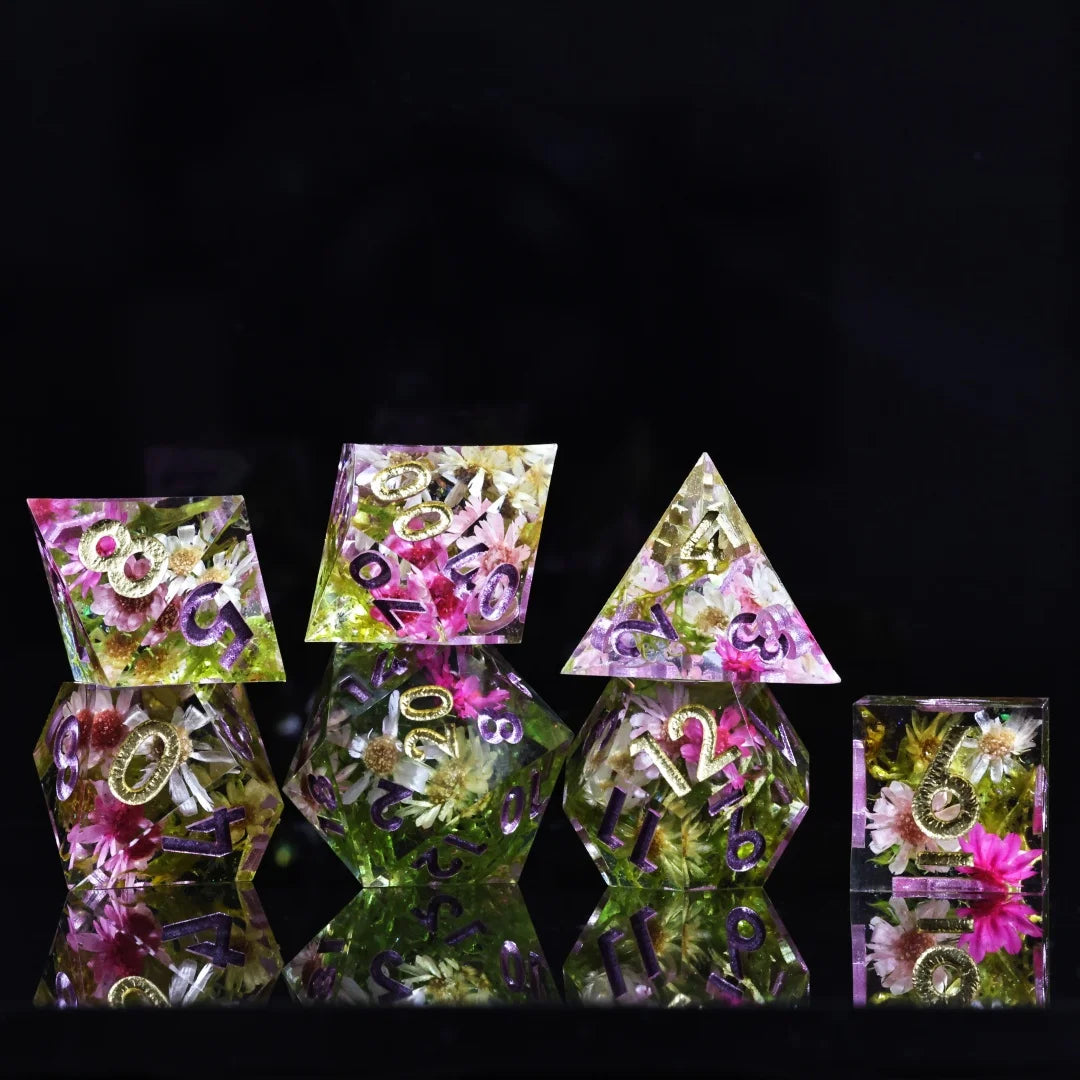 Resin Dice Set - Infinite Bloom – Table-Ready Dice for Every Roll