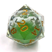Custom 55MM High Quality D20 Dice and RPG Liquid Core Resin Dice Sharp Quicksand Dice