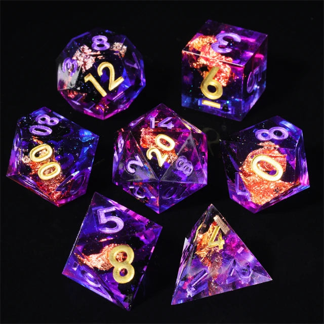 Resin Dice Set - Amethyst – Table-Ready Dice for Every Roll