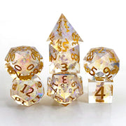 DND RPG Board Game Polyhedral Dice Set Sharp Resin D6 D20 for Dungeon Adventure and Board Games