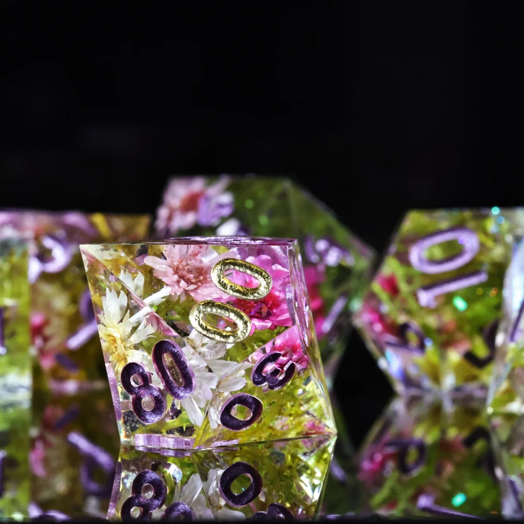 Resin Dice Set - Infinite Bloom – Table-Ready Dice for Every Roll