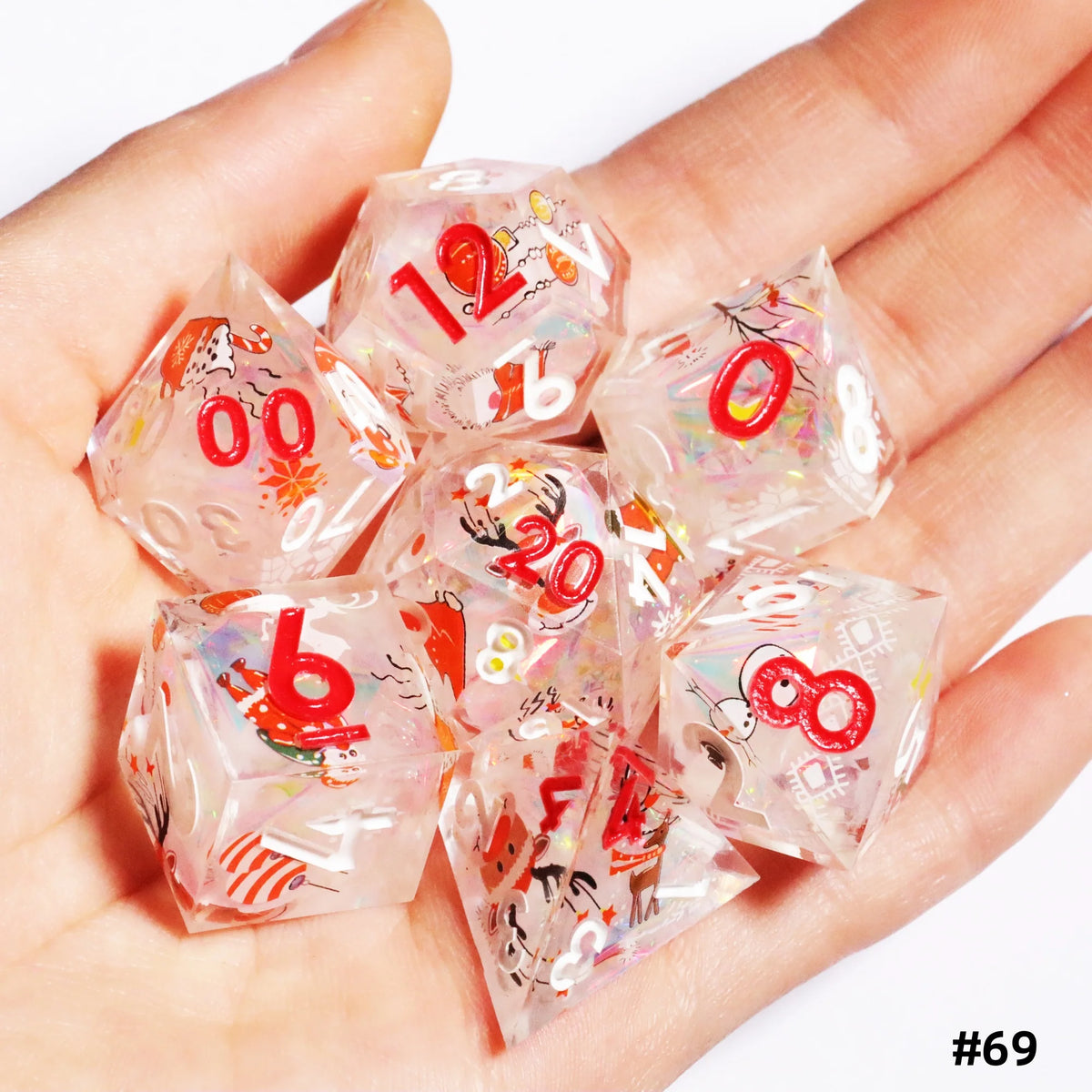 Sakura Bloom Resin Dice Set – 23 Colours to Choose From