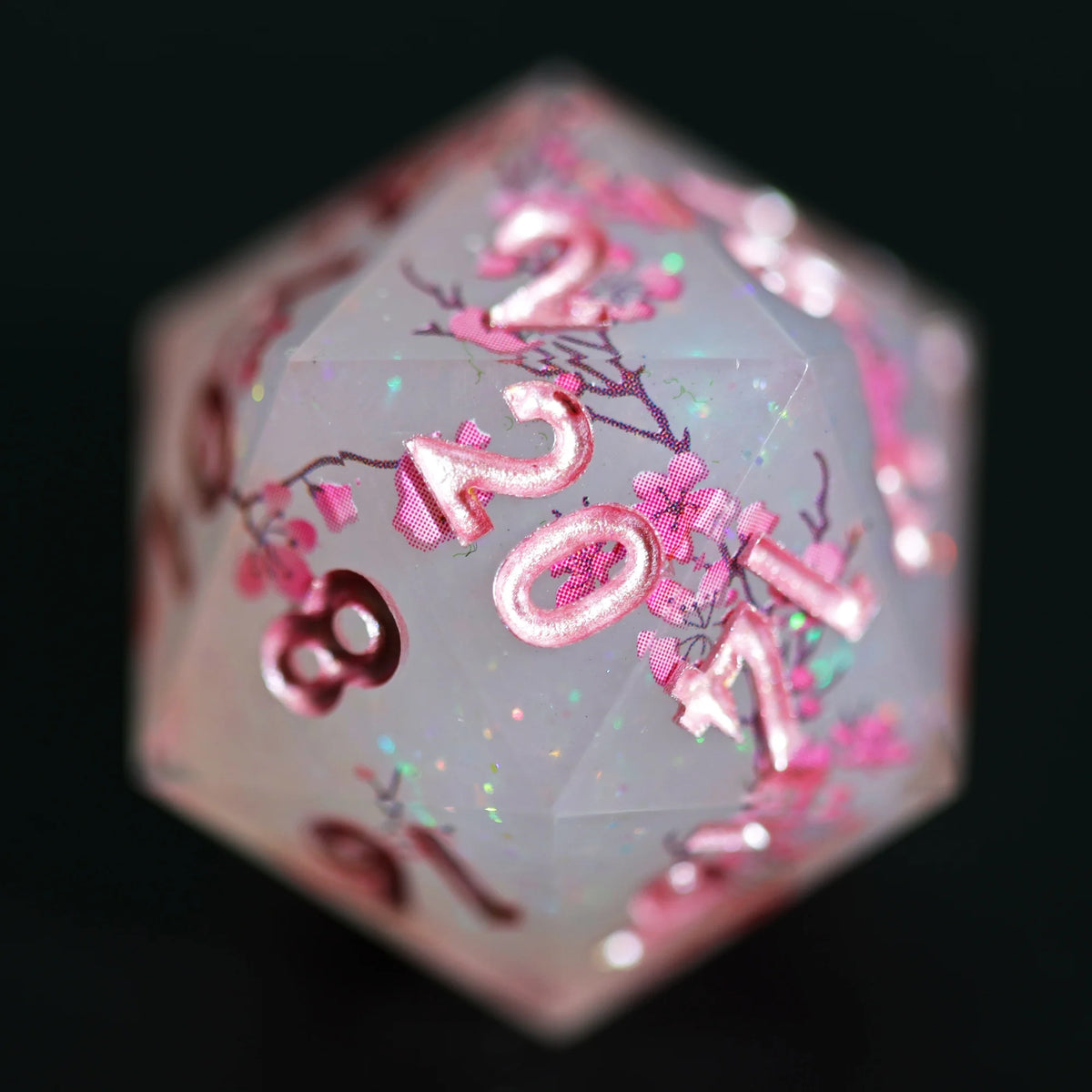 Sakura Bloom Resin Dice Set – 23 Colours to Choose From