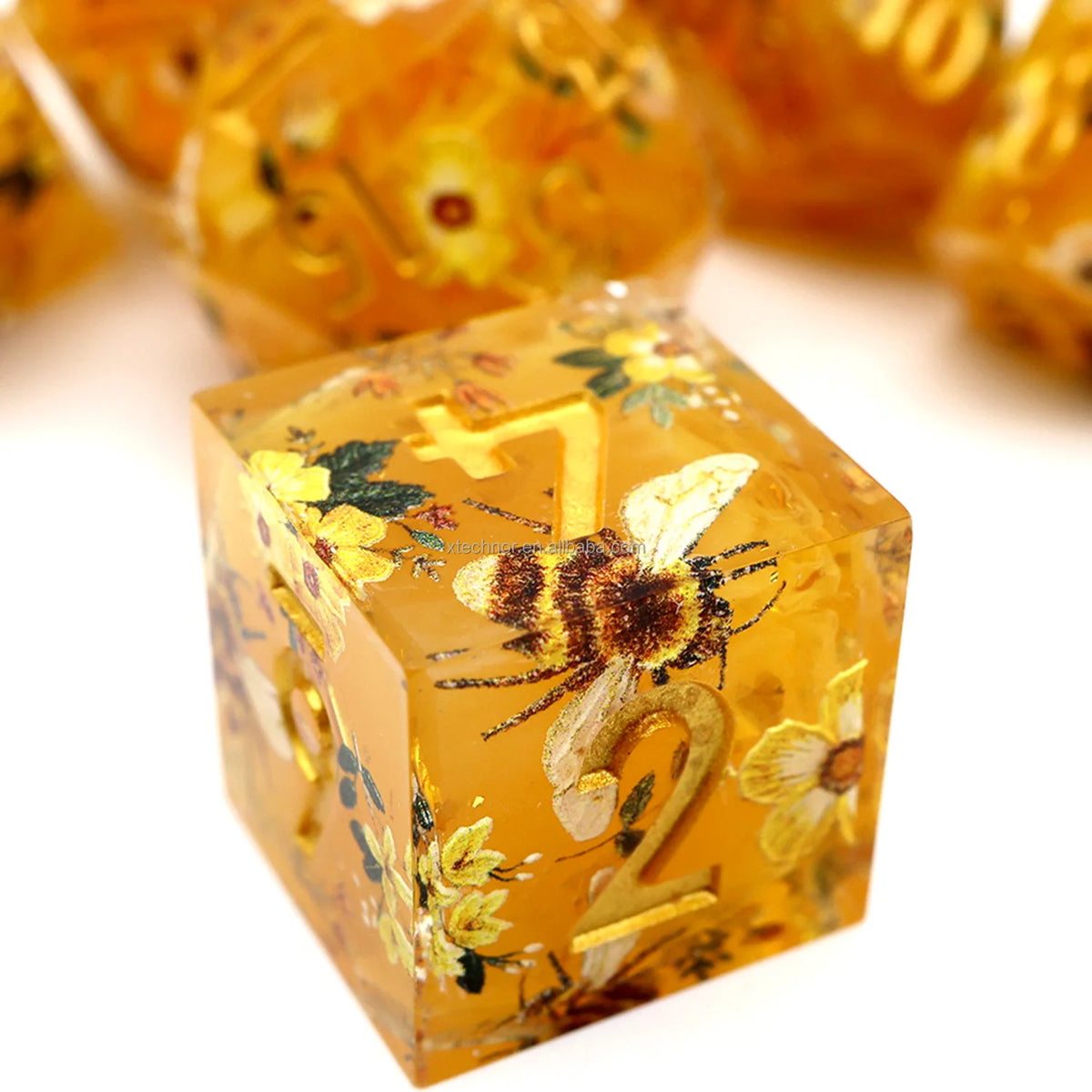 Sharp Edge Resin Dice Set - Assorted Designs – 21 Colours to Choose From