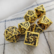 Hot Sale D20 Polyhedral Square Plated Eco-friendly Metal Dice Customizable Skeleton Hand Element Fantasy Sci-Fi New Foreign TRPG